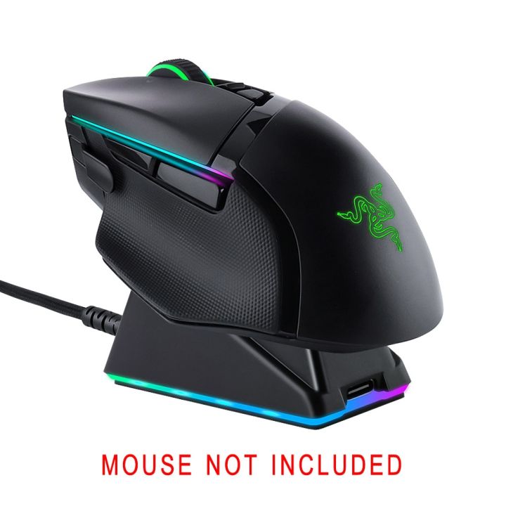 Chroma RGB Charging Dock for Razer Wireless Mouse DeathAdder V2 Pro,Naga Pro,Viper Ultimate,and Basilisk Ultimate Mouse