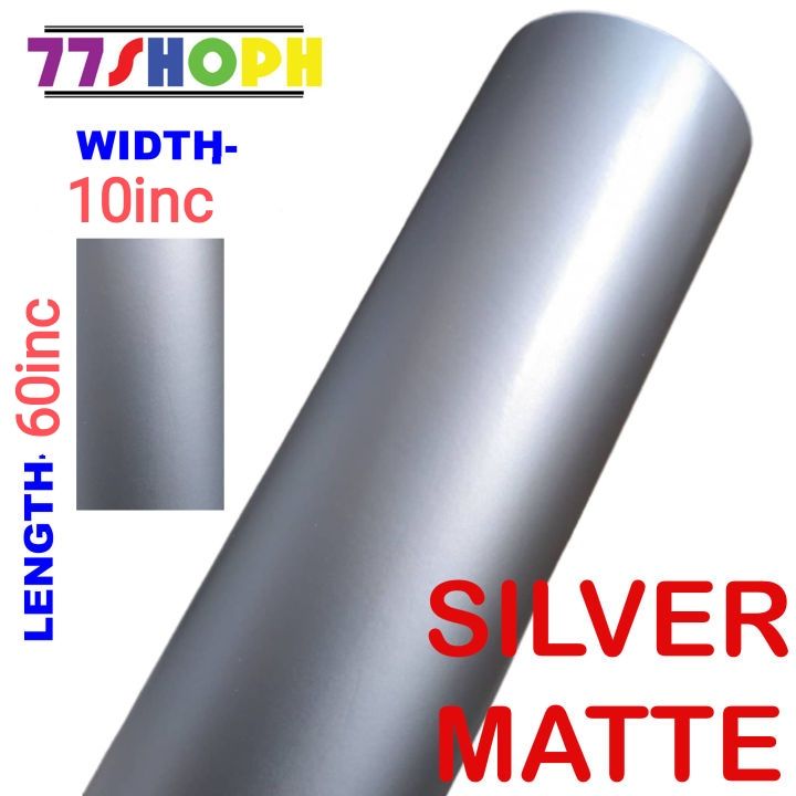 Matte Silver Sticker New Silver Metallic Matte Vinyl Sticker For Bike & Car Dashboard Gear ...