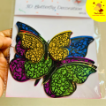 12-Piece 3D Butterfly Stickers for Decoration - Vibrant and Adhesive.