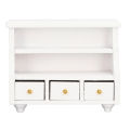 Mini Cabinet, Composite Wood Stylish Well Workmanship Gorgeous Doll House White Cabinet for Shower Room for Girls. 