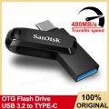 SanDisk Ultra Dual Drive Go OTG Flash Drive USB3.2 to Type-C Pendrive 64GB 128GB 256GB 512GB USB Stick for Smartphone Laptop.
