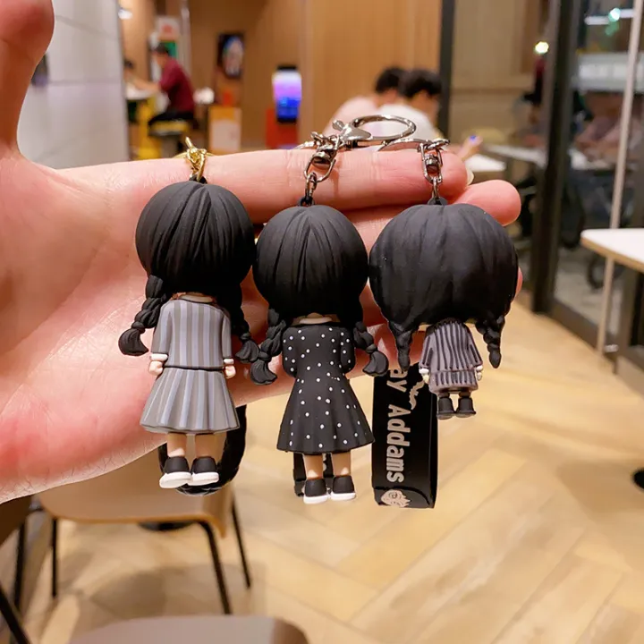 New%20Wednesday%20Dress%20Girl%20Keychain%20Exquisite%20Figure%20Model%20Doll%20School%20Bag%20Hanger%20Chain%20Keychain%20Gift%20-%20Image%202
