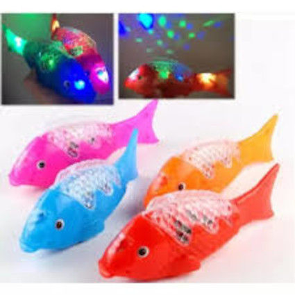 Electric fish toy automatic swimming moving cat fish toy with light music