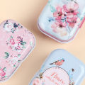 1*Mini Flower Tin Trinket Jewelry Box Tinplate Storage Case Small Rectangul. 