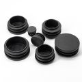 Black Round Plastic Blanking End Cap Tube Pipe Inserts Plug Bung Insert Stopper For Chair Leg Pipe tapon tubo redondo.