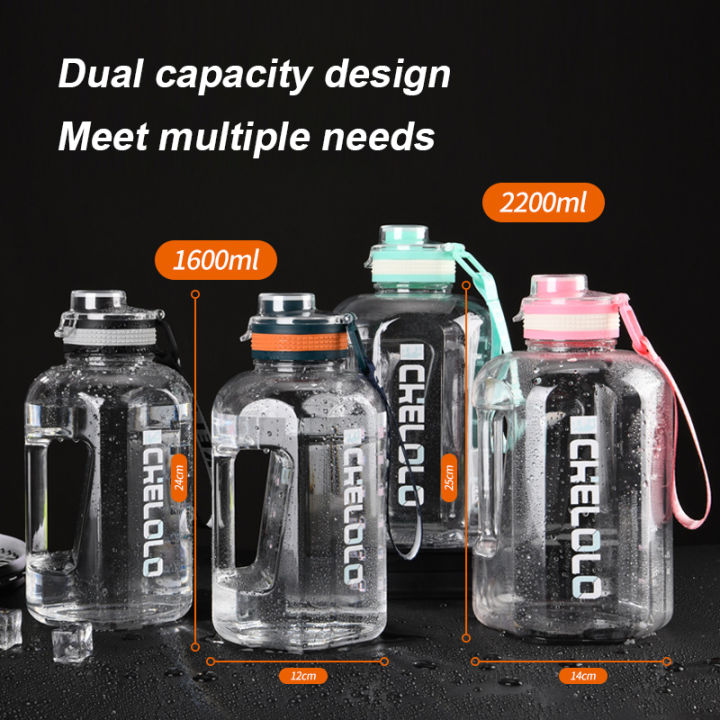 1600ml Tritan Sport Bottle Kettle Large GYM Bottle BPA FREE 1 Gallon Water Bottle Drink Waterbottle Water Bottl Cup 1.5 2 Liter