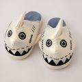 Shark cotton slippers men's 2022 new indoor home winter cute couple home wear slippers women's winter. 