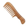 【Hey my home】Beauty Wooden Natural Sandalwood Wide Tooth Comb Comb Hair. 