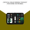 Network Cable Repair Tool Kit Set Rj45 Rj11 Cat6 Cable Tester Test Crimper Crimping Maintenance Tool Kit.