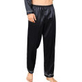 Men's Ice Silk Sleeping Pants Summer Large Casual Solid Color Comfortable Loose Breathable Spring and Autumn Home Pants. 