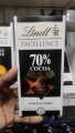 Lindt Excellence 70% Cocoa Dark Chocolate 100gm. 