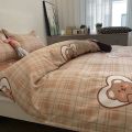 Cute Cartoon Bear Boys Girls Bedding Set Fashion Adult Children Bed Linen Duvet Quilt Cover Pillowcas PolyesterPillowcases. 