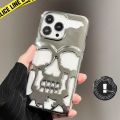 HOCE Cool Skeleton Phone Cases for iPhone 17 16 15 14 13 12 11 Pro Max 14 15 16 Plus 11 Case Luxury Plating Halloween Skull Cover. 