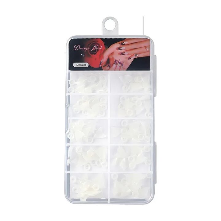 100Pcs%20Short%20French%20Half%20Stick%20Nails%20Pointed%20Square%20Transparent%20Extended%20Artificial%20False%20Nails%20Press%20On%20Acrylic%20Nail%20Art%20-%20Image%206