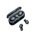 F9 Bluetooth Earphone V5.0 TWS Wireless Earphone LED Display Sports Wireless Headset With Microphone - Black - Bluetooth Headphone - Bluetooth Headphone - Air Buds - Tws - Bluetooth Headphone. 