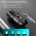 Three-Eyed Monster Mini Flash Super Power Flashlight Flashlight Strong Light Rechargeable Super Bright, Portable Lighting. 