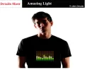 Sound Active Equalizer El T Shirt Equalizer Light Up Down Led T Shirt Flashing Music Activated Led T-shirt. 