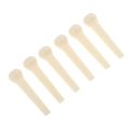 6 Pcs Bridge Pins For Acoustic Guitar - White and black. 