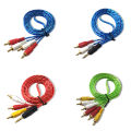 Audio Sound AV Cable 2in1/3in1/3in3 1.5mm Set-top Box Plug Phone Computer Power Amplifier Speaker Box Connecting Line Demoo. 