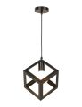 Modern iron pendant lamp black retro industrial square lamp (Bulb not Included) 1Pcs. 