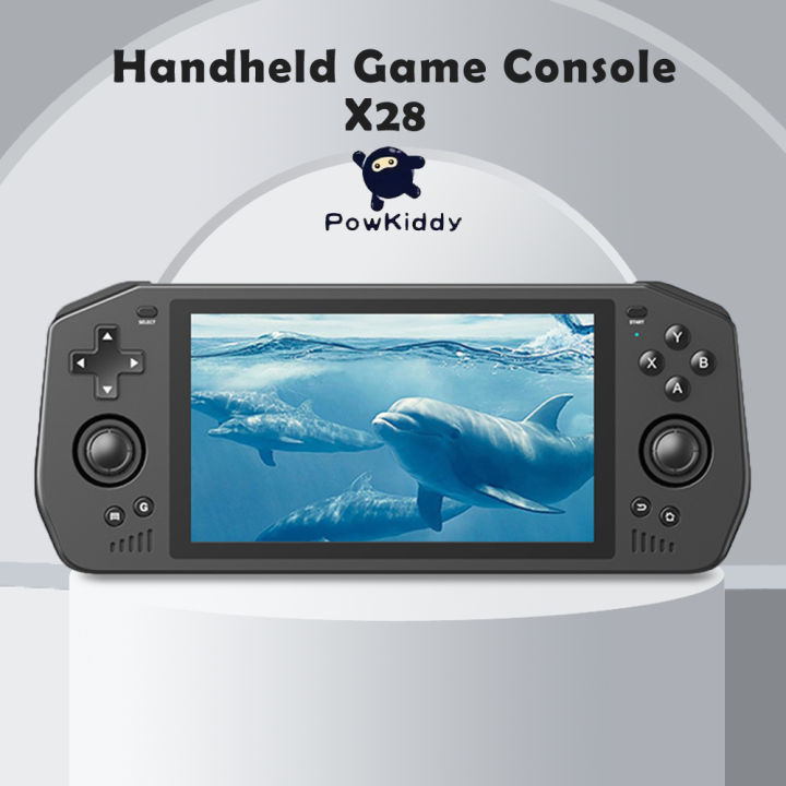 Powkiddy X28 Android Handheld Game Console 5.5 Inch Touch HD Screen 5000mAh WIFI Handheld Retro Game Console Gaming Device