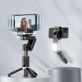 Q18 Desktop Selfie Stick Tripod with Fill Light Lamp Smart Tracking Tripod Gimbal Stabilizer 14 13 12 HUAWEI Samsung. 