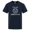 Casual Men's T-Shirt A Song of Ice and Fire T Shirt Valar Morghulis Print T-Shirts Summer Cotton Short Sleeve Breathable Clothes. 