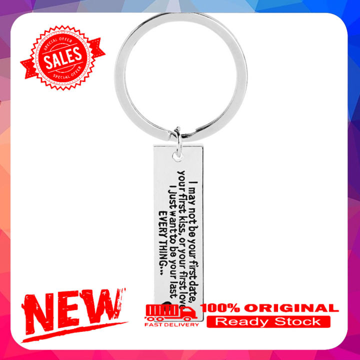 【Wweirdoo】Print Rectangle Pendant Keychain Key Ring Phone Bag Car