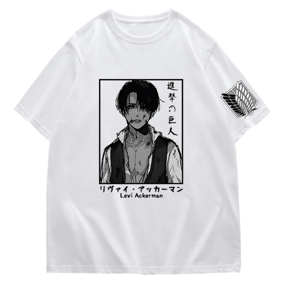 White Mikasa T Shirt Attack On Titan Mikasa T-Shirt White – The