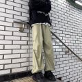 Jackson Wang Jeans Men's Fashion Brand Spring and Autumn American Style oversize High Street Wave Straight Pants Loose Wide. 