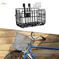 Folding Bike Front Basket Bike Wire Basket with Handles, Easy Installation on Front Handlebar for Bike Accessories Frame Basket Bag Cargo Rack. 