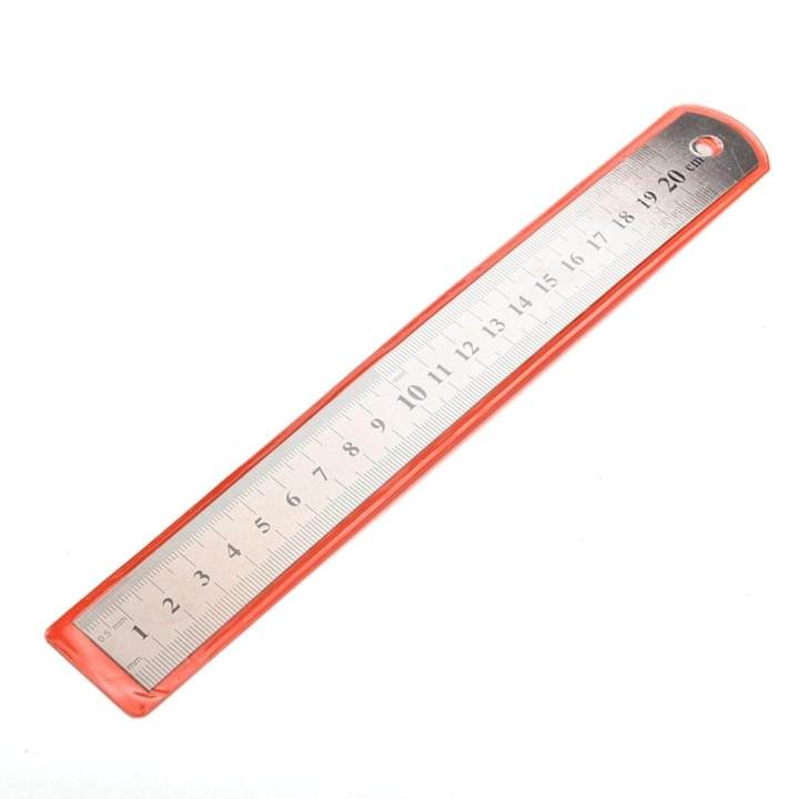 New CH 20cm Metal Ruler Metric Rule Precision Double Sided Measuring ...