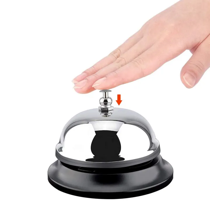 Modern Styled Service bell Hotel bell Desk bell Metal Anti-Rust Construction For Call Customer Service Restaurant Games Dinner Bell And Teacher Bell
