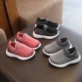 2023 Little Kids Shoes Boys Girls Knitted Fabric Sock Shoes Casual Breathable Baby Sneakers Fashion Stripe Children Shoes G02024. 