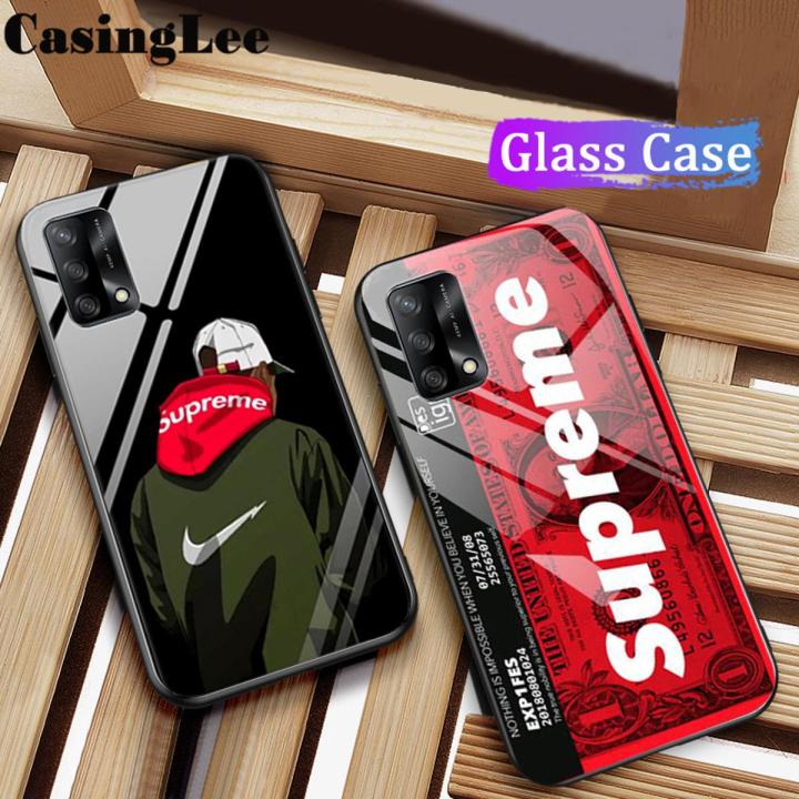Casinglee for OPPO A95 4G Case Mirror Couple Back Cover SUP Supreme Design OPPO A95 4G case cover For girls and Boys
