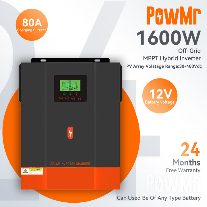 PowMr%201.6KW%20Hybrid%20Solar%20Inverter%20230Vac%20PV%20Start%20Voltage%2030Voc%20Built%20In%2080A%20MPPT%20Solar%20Charge%20Controller%2050/60Hz%20Auto%20Pure%20Sine%20Wave%20Inverter%20POW-HVM2H-12V-N%20-%20Image%202