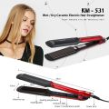 Kemei KM-531 Professional Hair Straightener - Black and Red. 