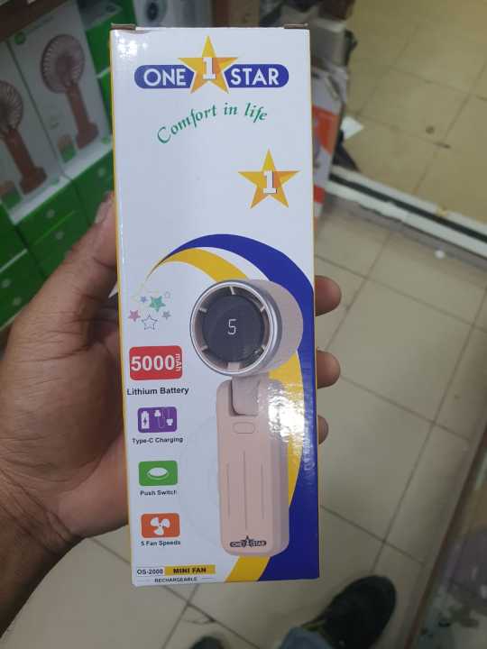 ONE%20STAR%20OS-2000%20Mini%20Fan%20Rechargeable%20Hand%20Fan%20-%20Image%202