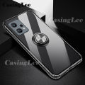 Casinglee For OnePlus CE2 Lite Case Soft Clear Transparent Protector Shockproof Car Magnetic Holder Ring Back Cover One Plus CE2 Lite Phone case For girls and Boys. 