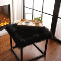 Soft Fluffy Faux Fur Sheepskin Rug Washable Carpet for Home Decoration 40x40cm White.