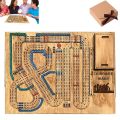 Portable Wooden Cribbage Wars Board Game with Built-in Cribbage Pegs Storage Compartment Cribbage War Game Cribbage Wars Cribbage Board Game Set. 