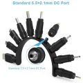 DC Power Cord USB to 5.5X2.1 Multifunctional Dc Interchangeable Plug. 
