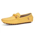 YRZL Yellow Loafers for Men Casual Leather Shoes Mens Loafers Moccasins Breathable Slip on Big Size 48 Driving Shoes for Men KEEMEEUYZO. 