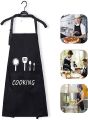 Adjustable Kitchen Aprons for Women and Men with Pockets, Personalized Cute Waterproof Chef Apron for BBQ Cooking. 