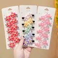 TrendyTrades 10Pcs Set Boxed Clips Korean Cute Cartoon Small Hair Clip Girl Broken Hair Small Grab Clip Baby Bangs Clip Hair Pin Hair Accessories Kids.