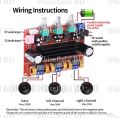 Teyleten Robot XH-M139 TPA3116D2 2x50W+100W 2.1 Channel Digital Audio Power Amplifier Board Amplifier AMP Subwoofer DC 12-26V. 