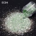 10g/Bag High Sparkle Chunky Mixes Glitter Iridescent Opal Clear Glitter Nail Art Decorations Supplies Accessories. 