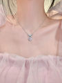 Stainless Steel Pendant Pink Love Chain Necklace. 
