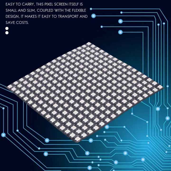 WS2812B%20LED%20RGB%20Flexible%20Pixel%20Panel%2016X16%20Individually%20Addressable%20Panel%20Light%20LED%20Module%20Matrix%20Screen%20-%20Image%205