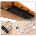 Under Desk Cable Management Net, Under Table Cord Management Mesh Organizer Flexible Wire Hiders Reusable 70x30cm. 